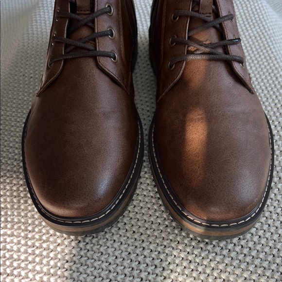 Steve Madden Tan Leather Lace-Up Boots main image 11